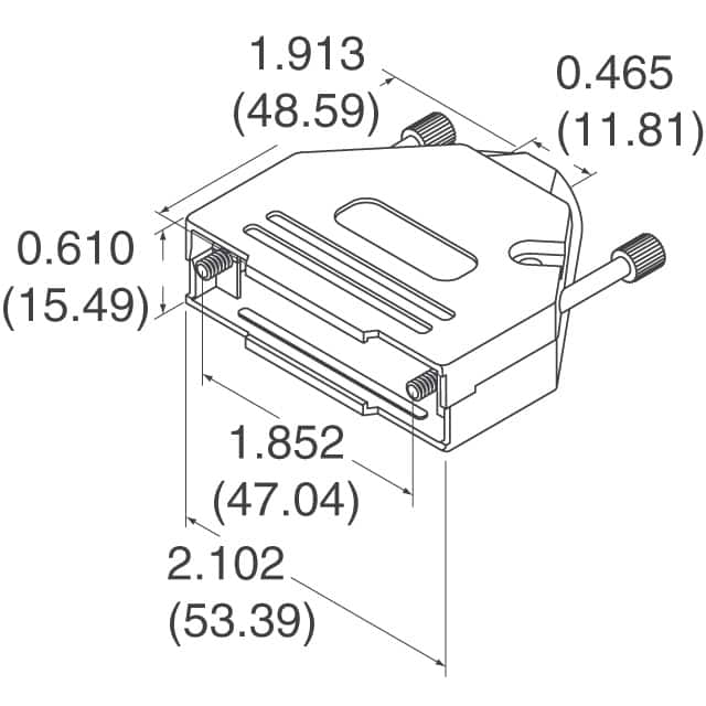 970-025-030R121 NorComp Inc.  Capots de connecteurs D-Sub en forme de D